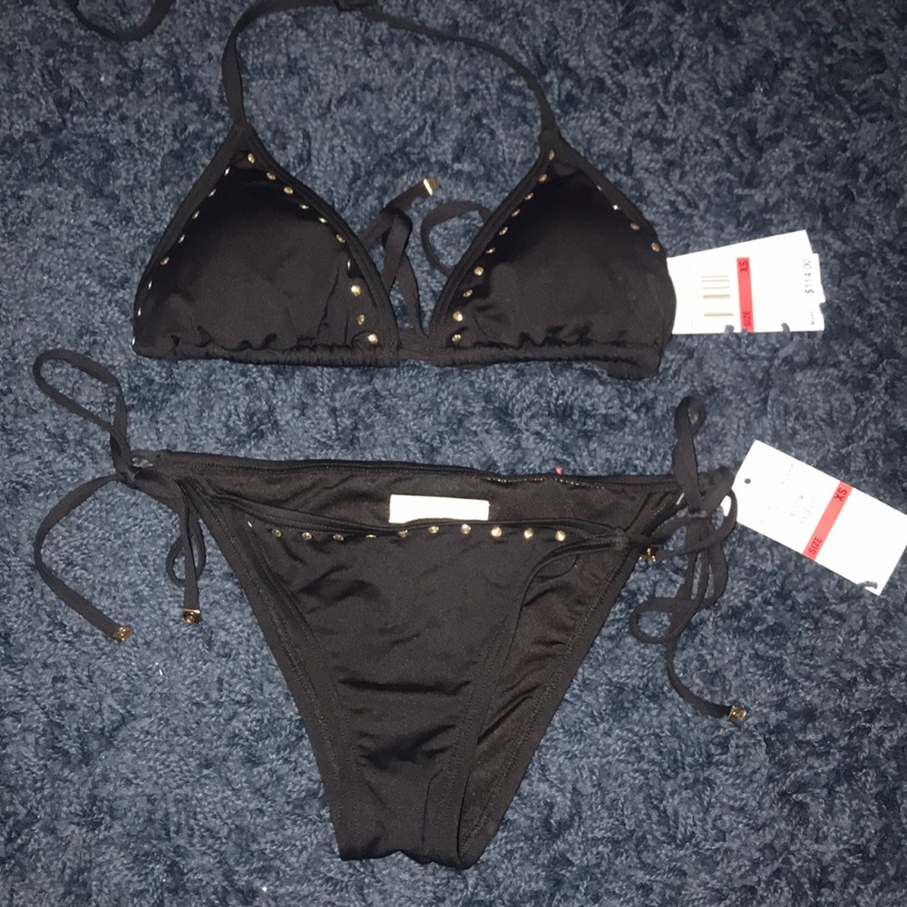 NWT - Michael Kors Black studded bikini